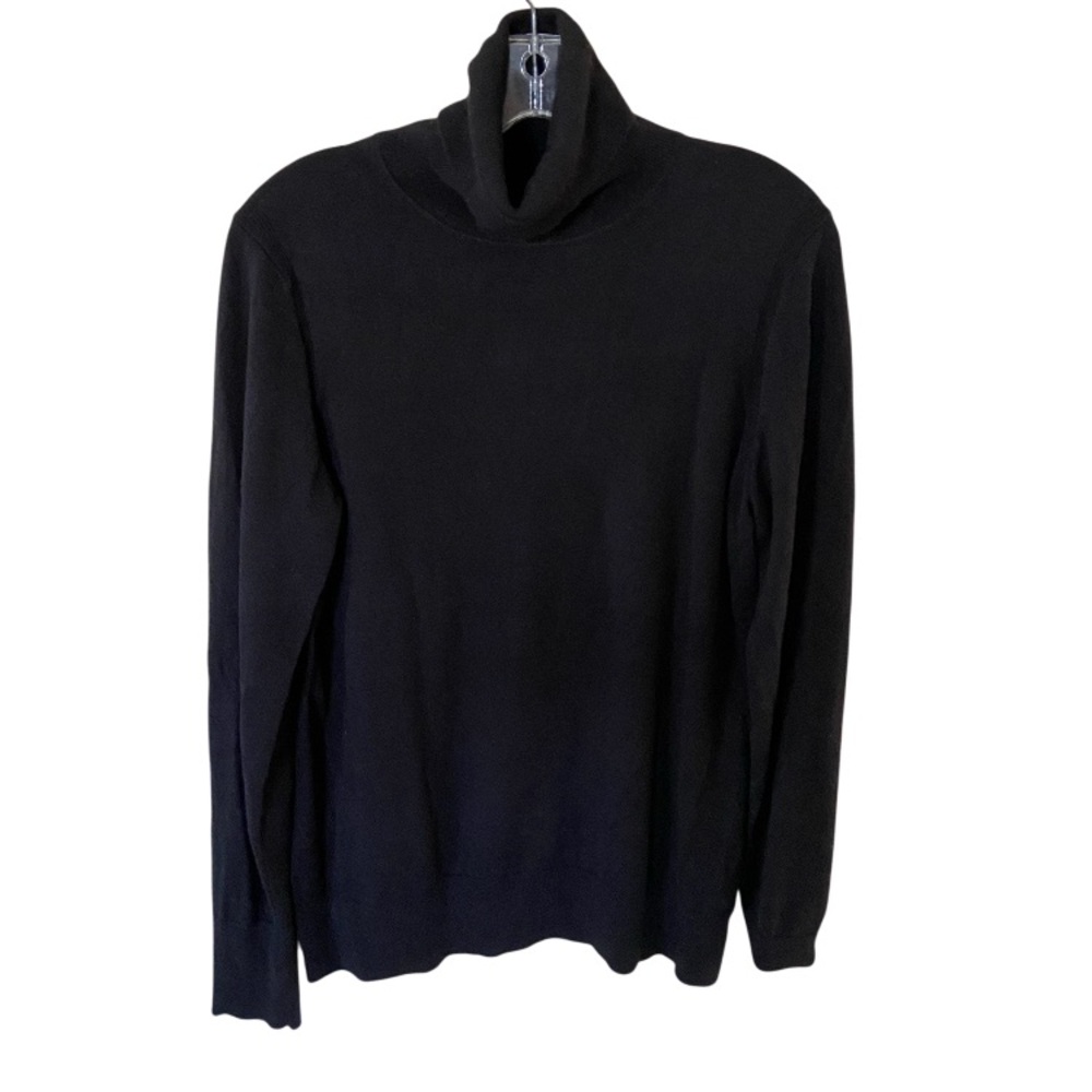 Banana Republic Black Silk Blend turtleneck size L